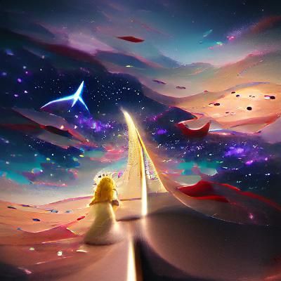 Cosmic Journey Through Starry Skies