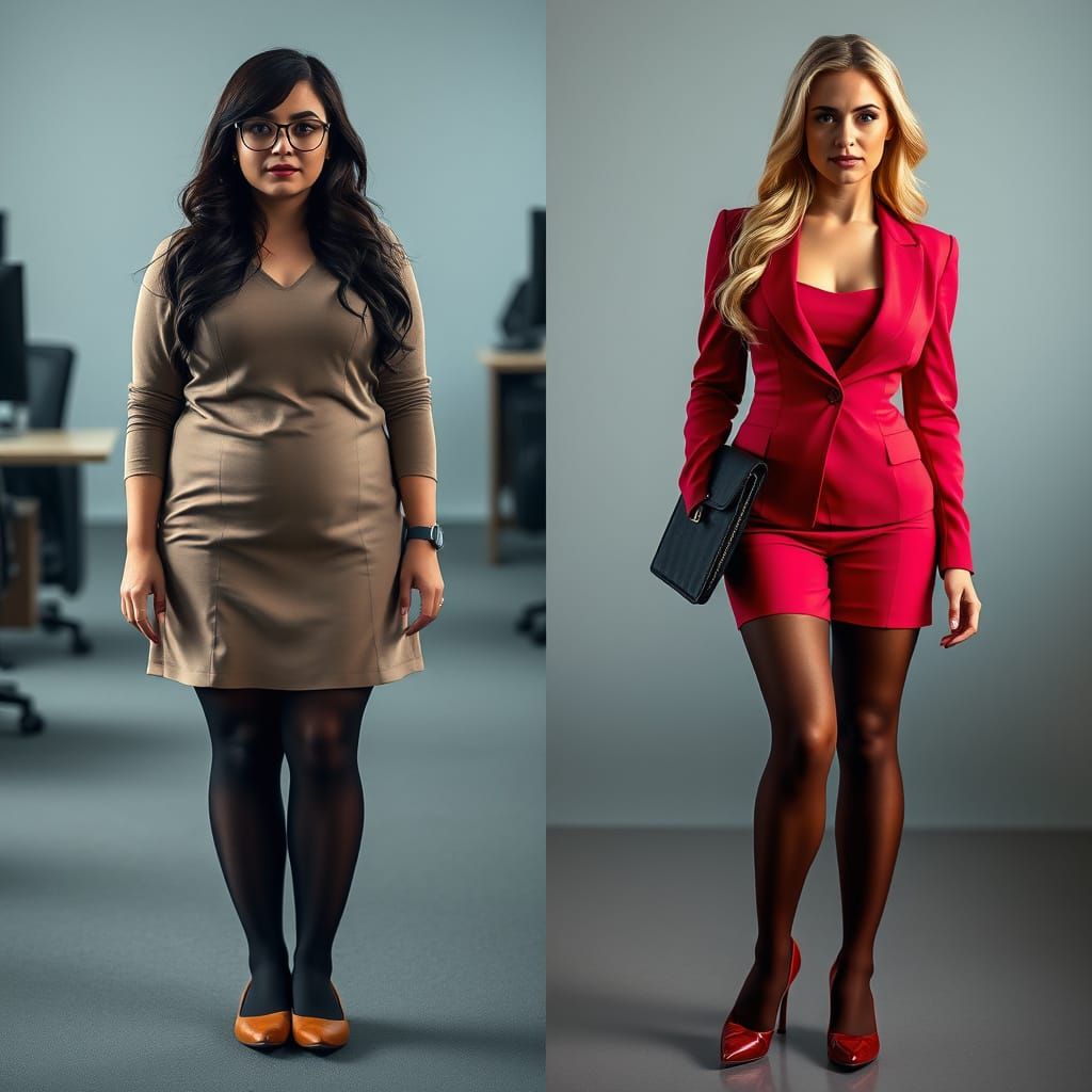 Duality of Beauty: A Cinematic Split Portrait