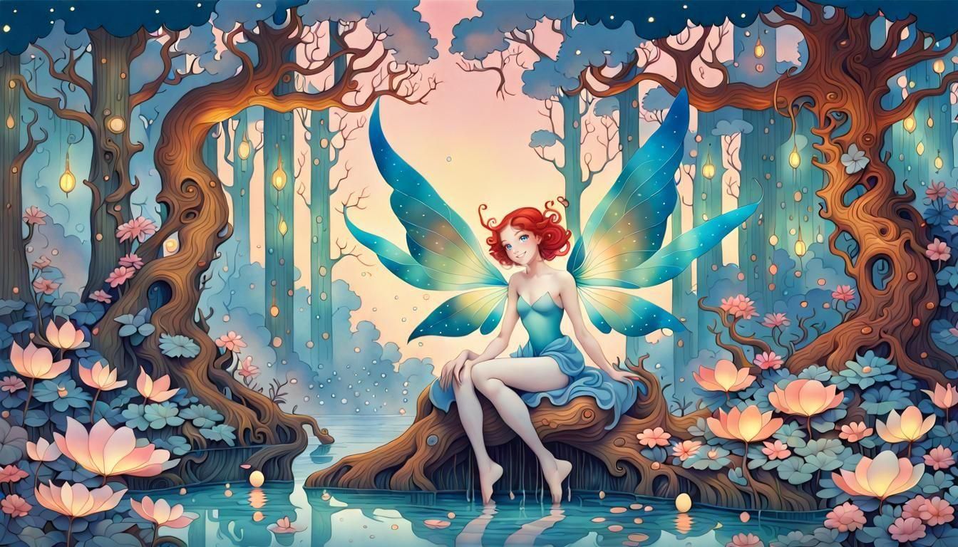 Whimsical Fairies in a Pastel Wonderland