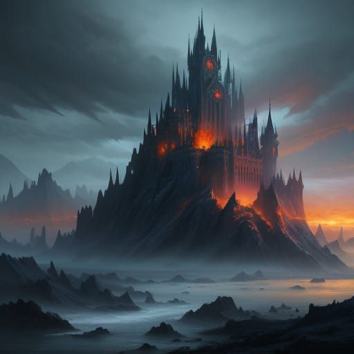 Ethereal Fantasy Realm in Deep, Vibrant Colors