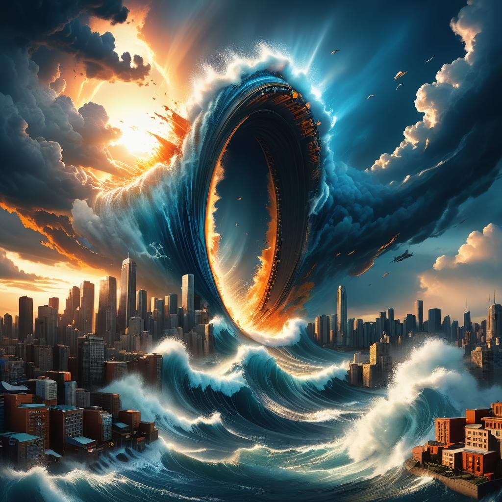 Tsunami Zipper Reveals Cityscape: Fantasy Concept Art