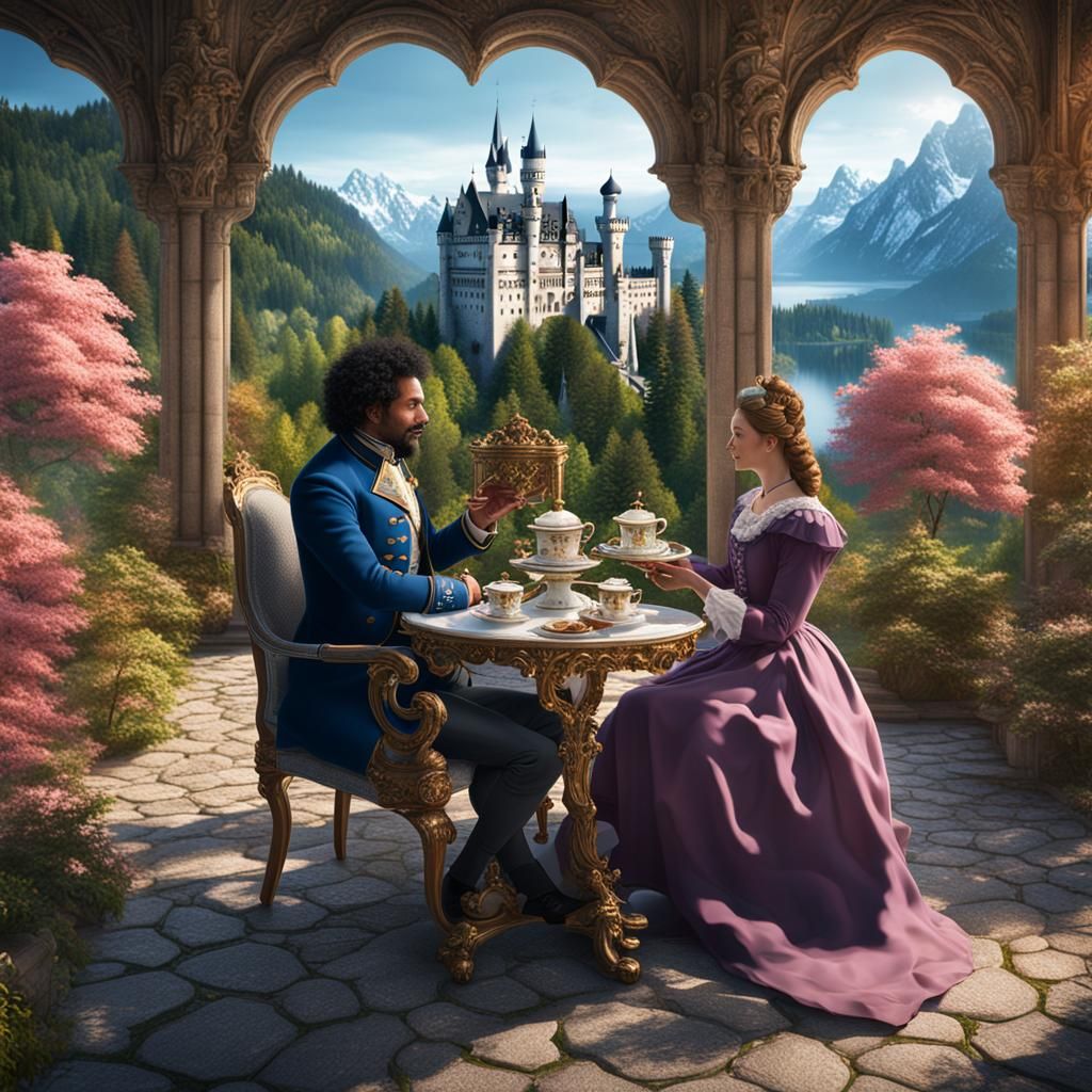 Tea with King Ludwig II: Fantastical Matte Painting