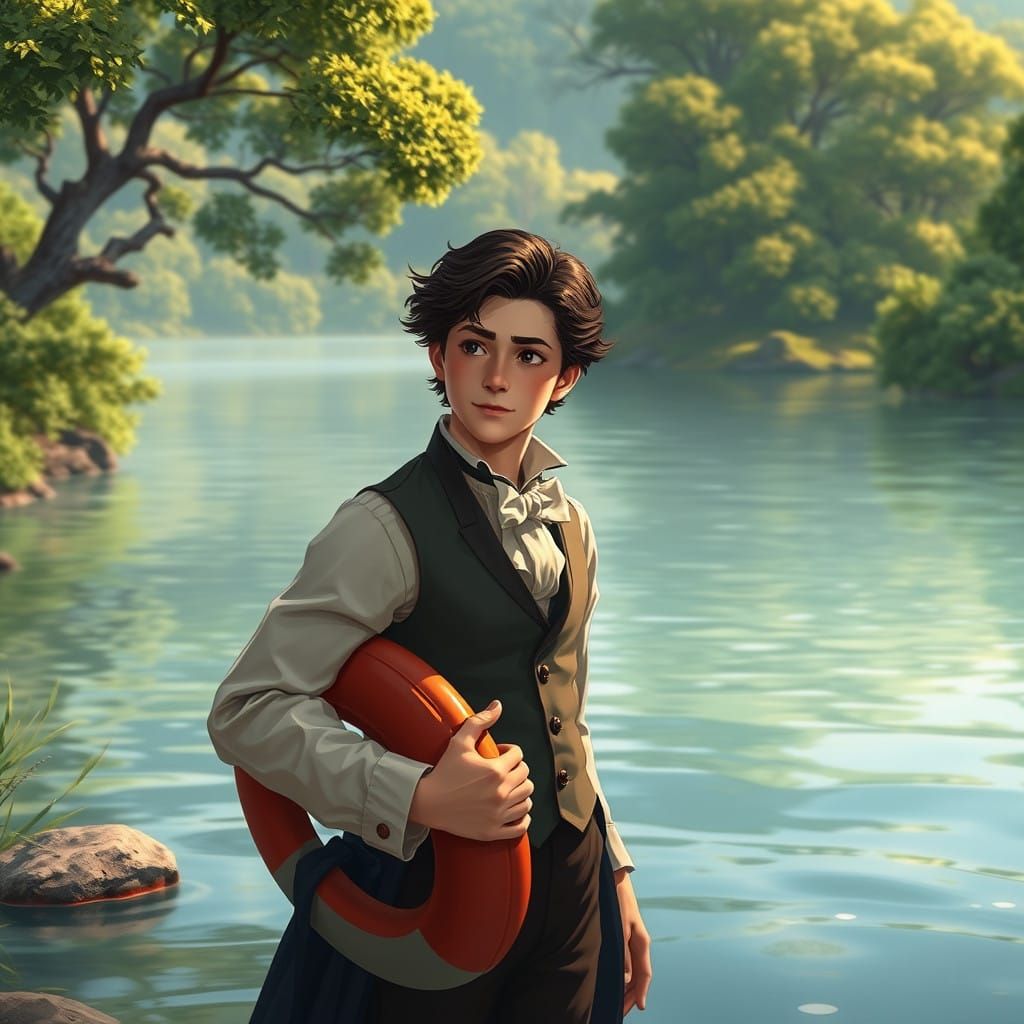 Shelley in Gentle Lake Scene