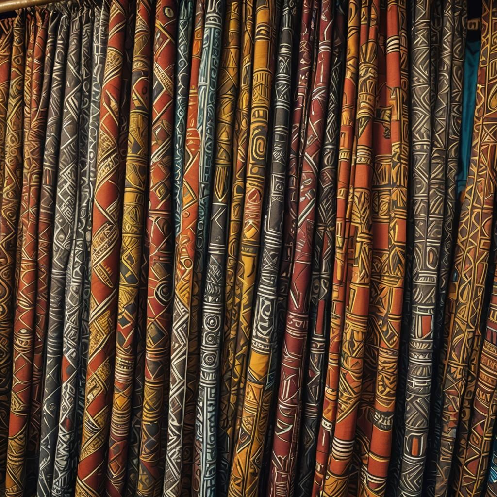 African Market: Traditional Bold Print Textile Art