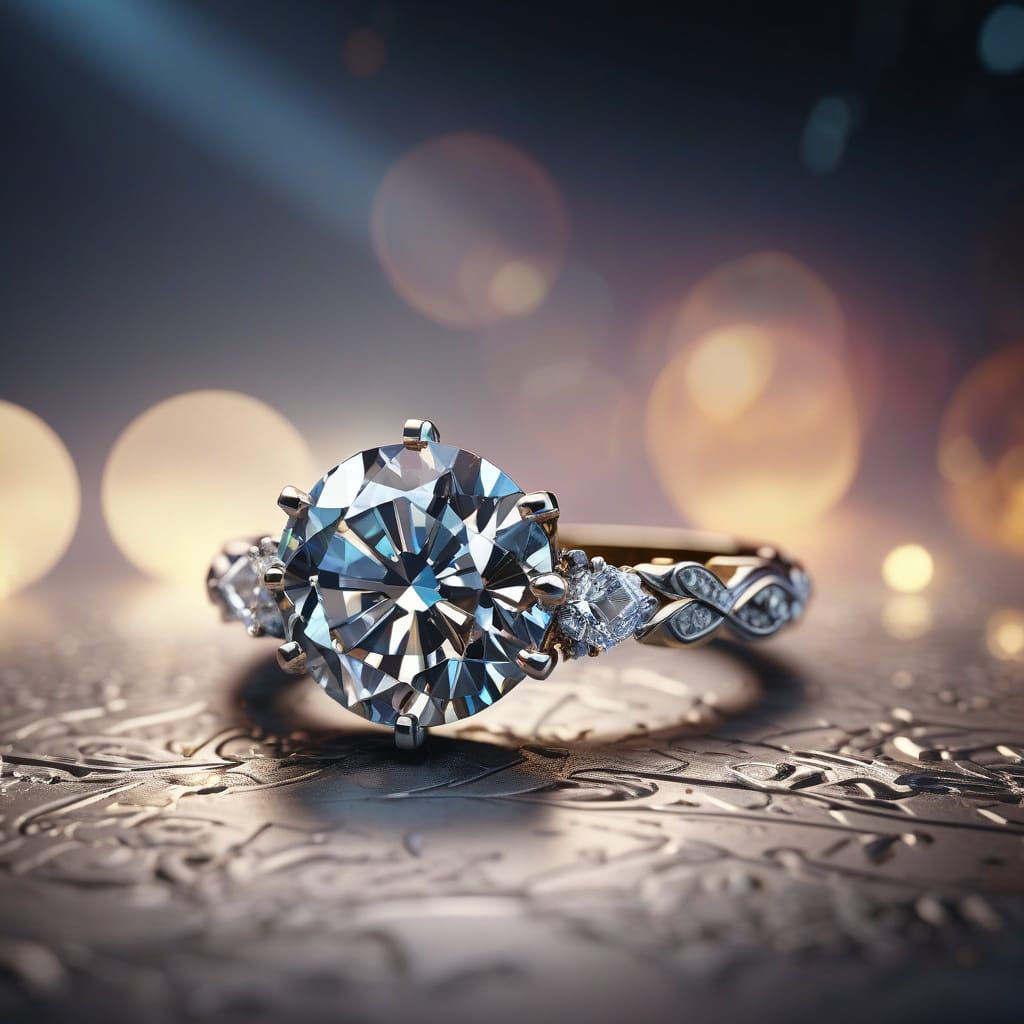 Hyperdetailed Engagement Ring Concept Art in Cinematic Style