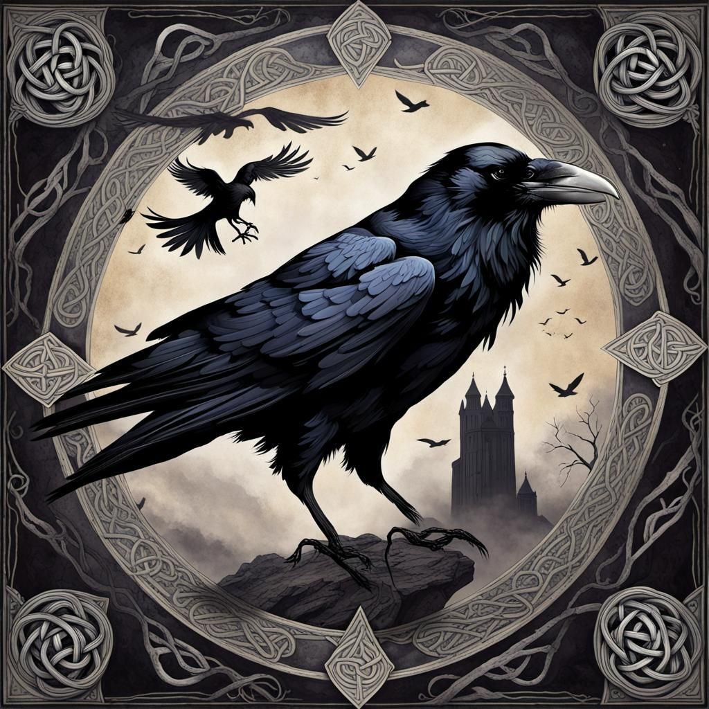 The Raven Tarot Card: A Surreal Journey