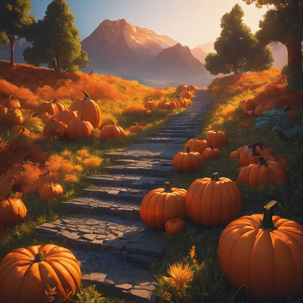 David Bowie's Pumpkin Portrait in Stunning HDR Fractal Art