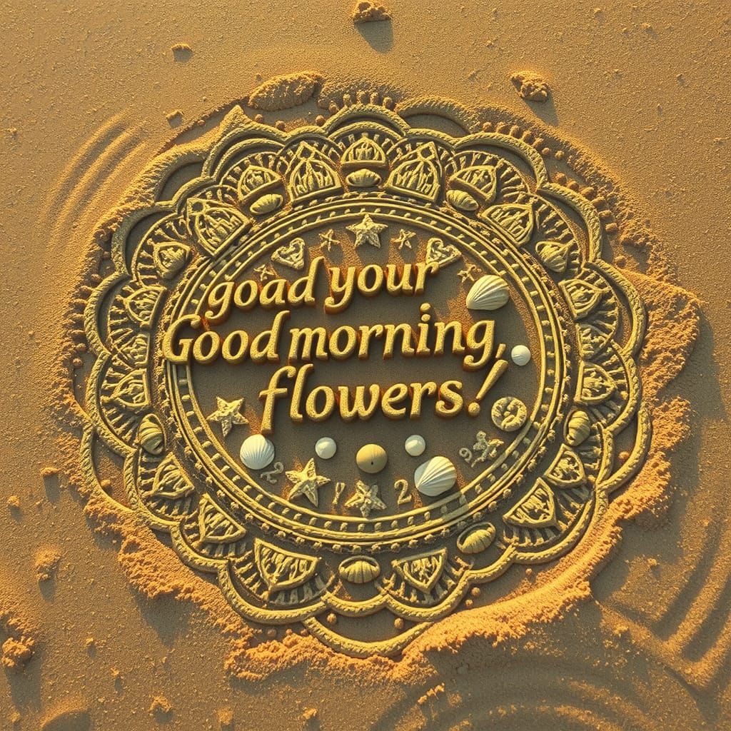 Sand Mandala with Positive Affirmation in 3D