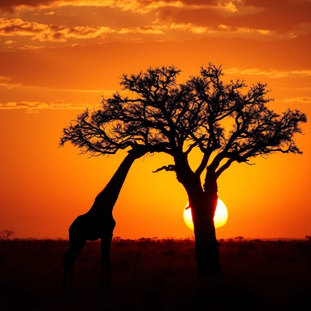 Surreal Golden Hour Scene in National Geographic Style