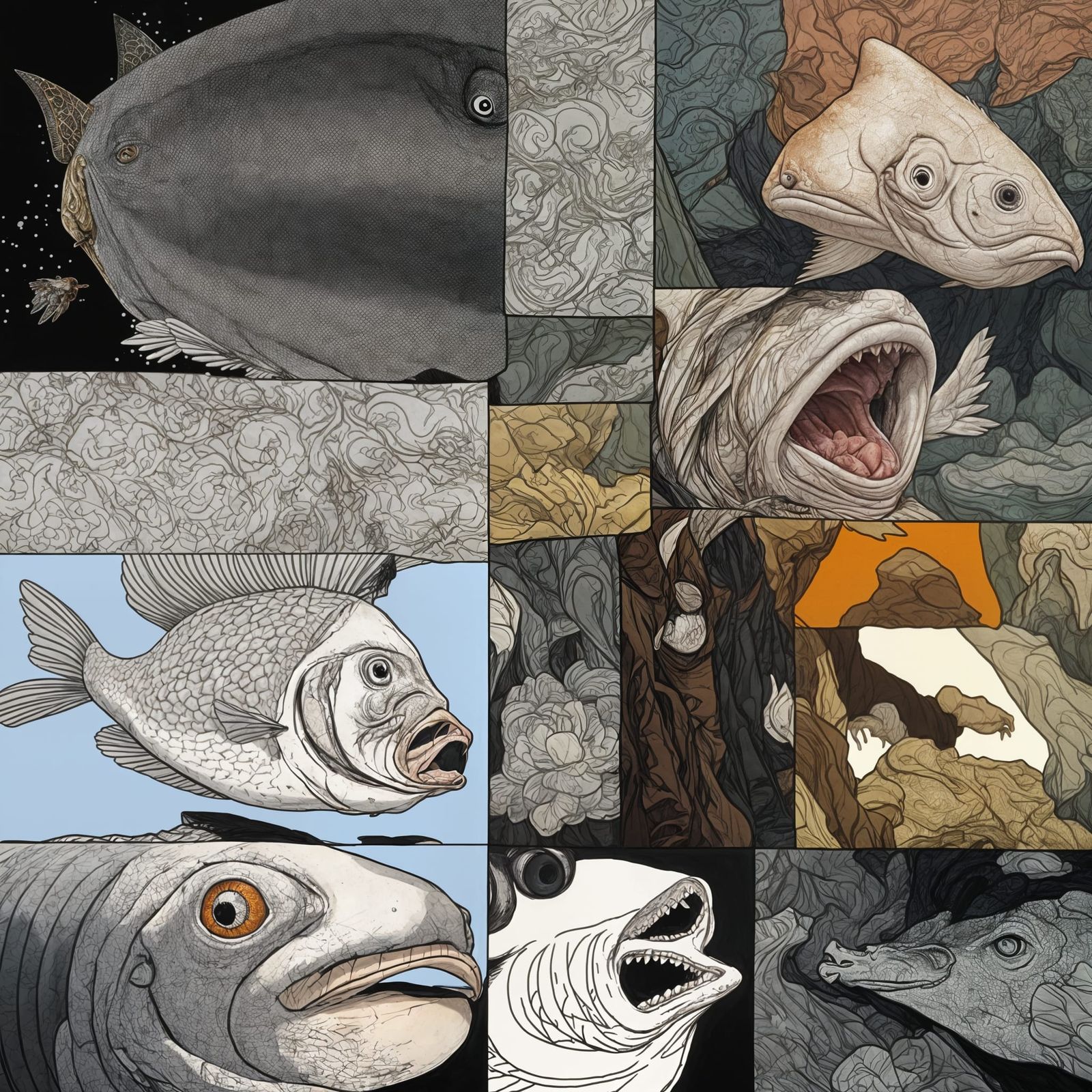 Detailed Maximalist Hyperrealistic Digital Art in 8k