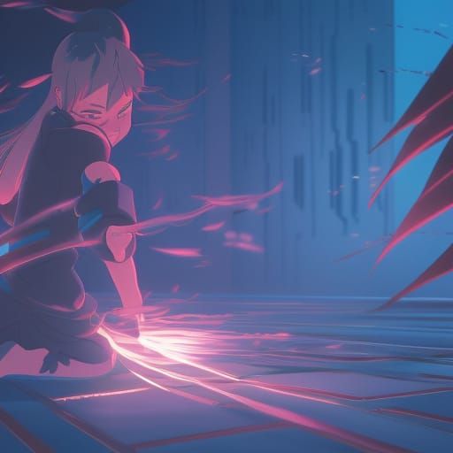 Raijin and Fujin Cyber War in Anime Style