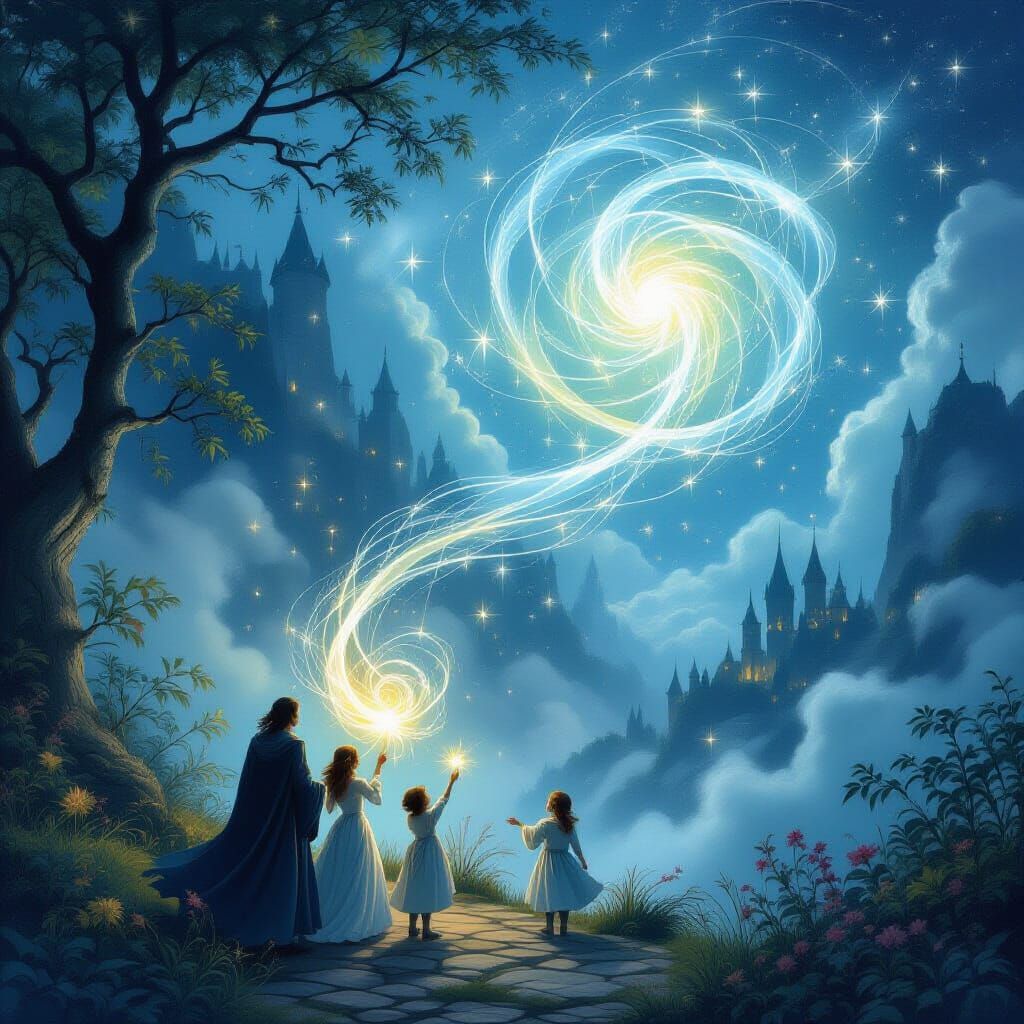 Sky-Sailor's Solstice Celebration: Magical Energy Wisps