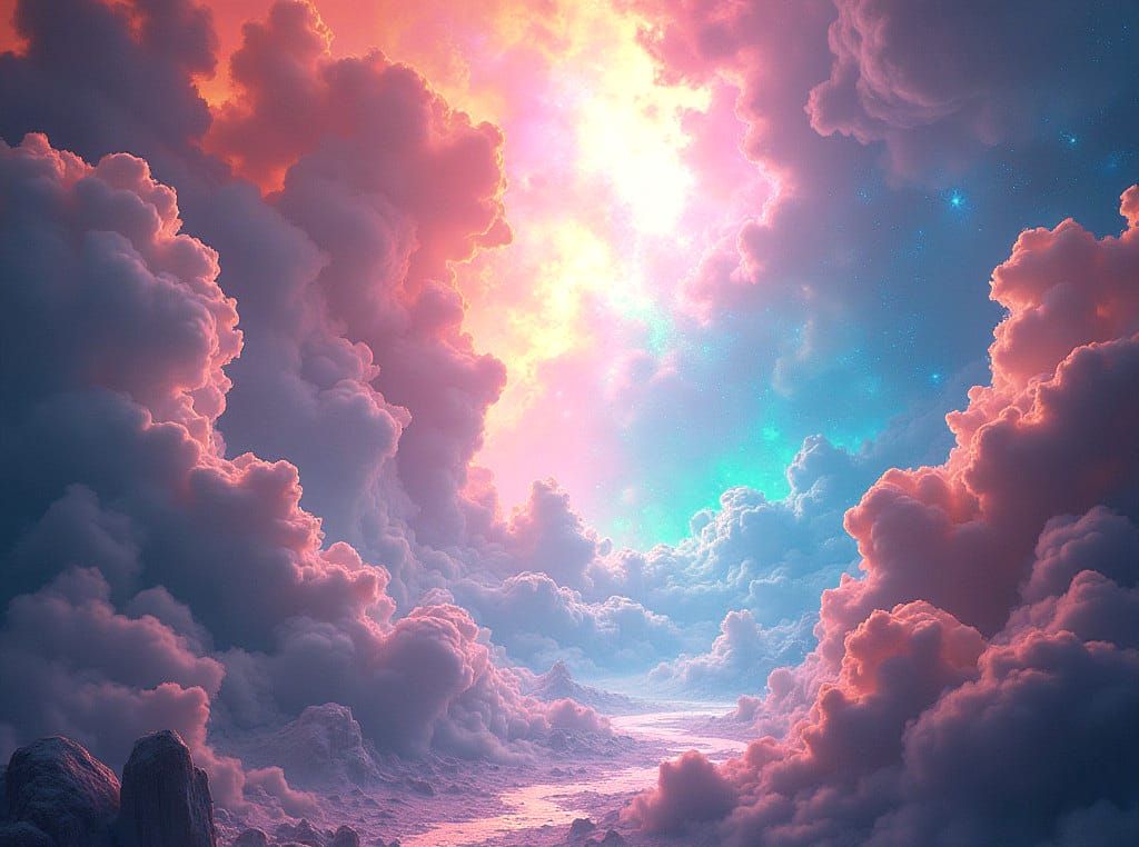 Dreamy Psychedelic AI Art for Backgrounds