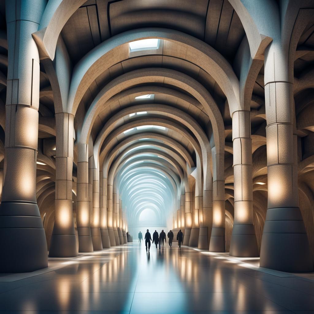 Futuristic Mediterranean Underground City: Professional Phot...