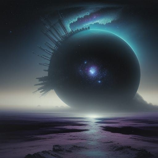 Cosmic Expanse Enshrouded in Ethereal Mist