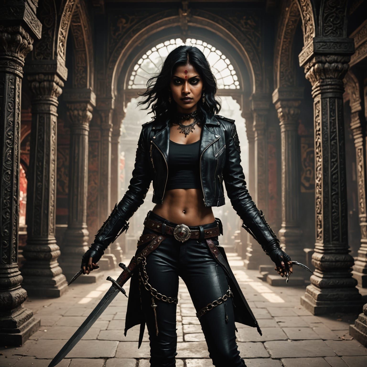 Kali's Possession: A Haunting Vision in Hindu Temple