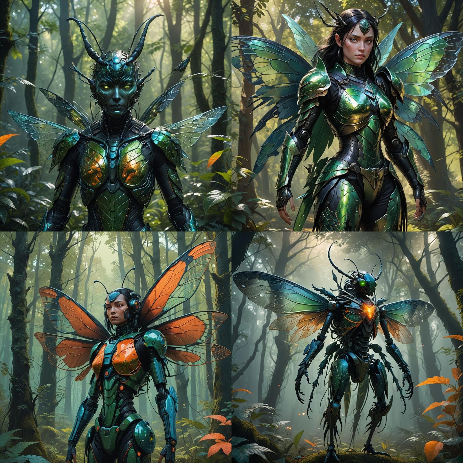Human-Insect Hybrid in Detailed Matte Painting Style
