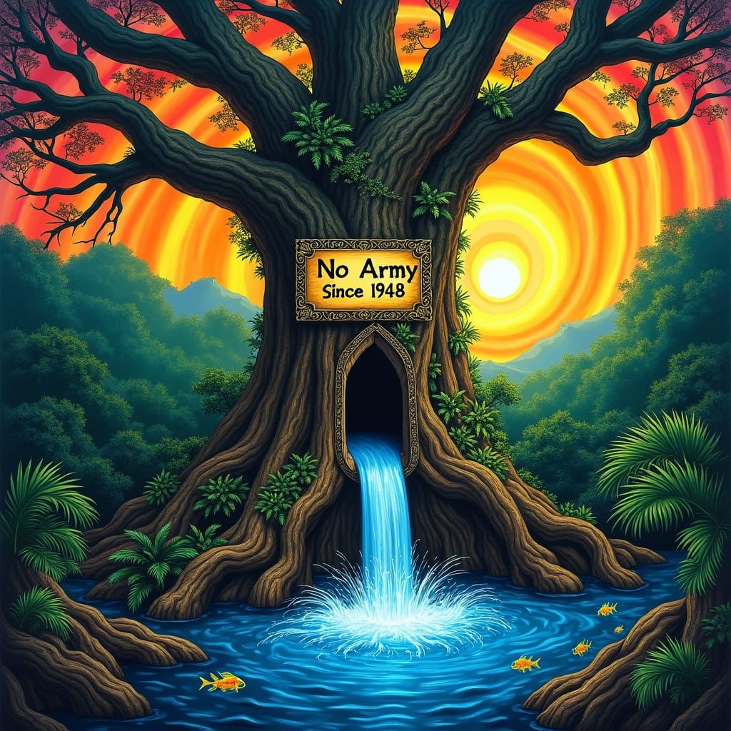 Costa Rica no army since 1948 ai t-shirt design