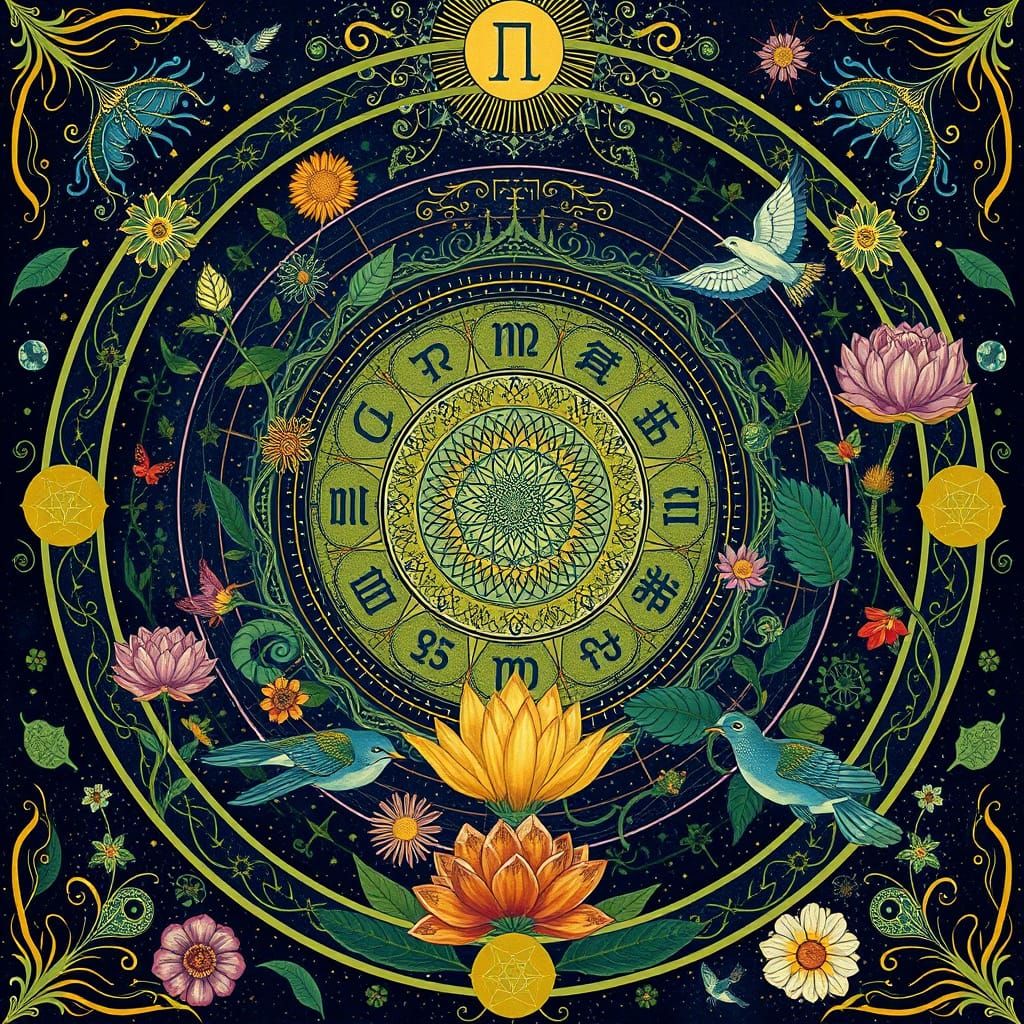 Celestial Botanicals in Vibrant Colors