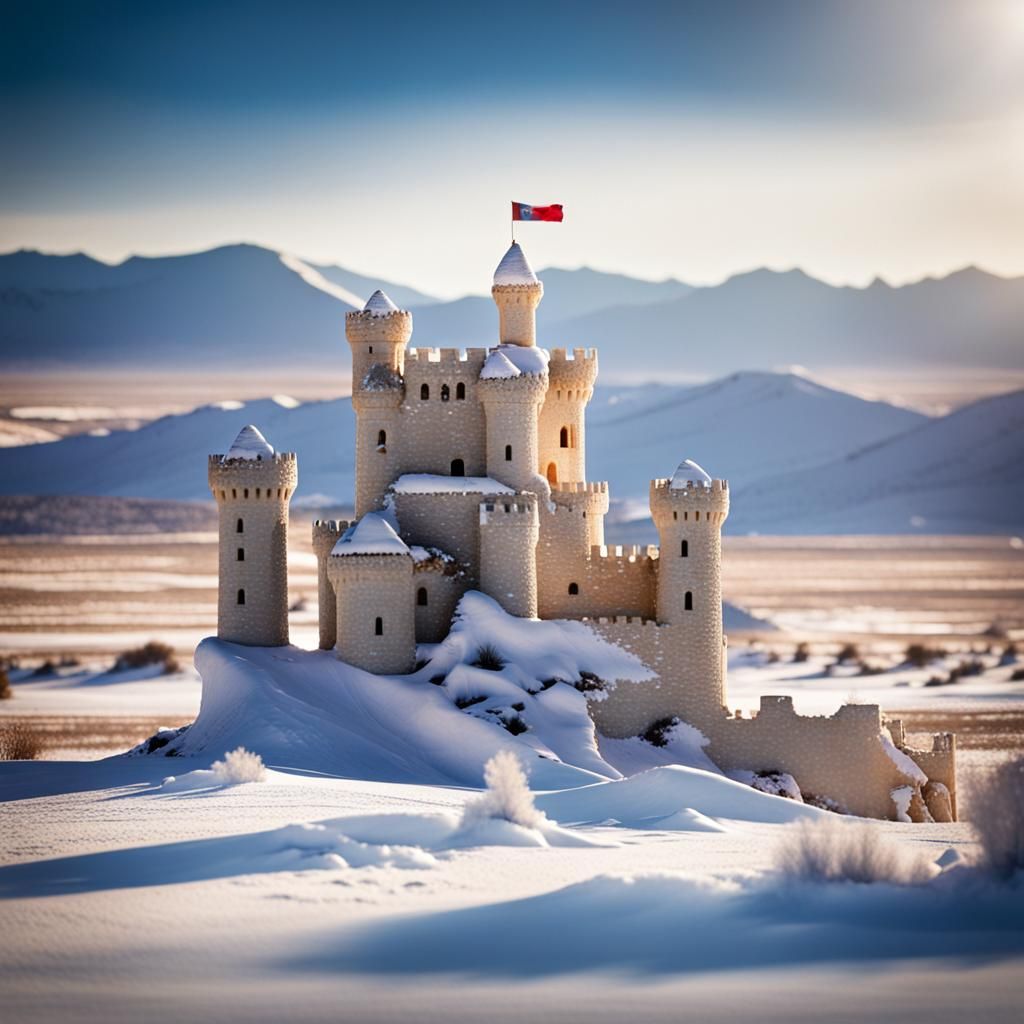 Ice Castle in Desert: Professional Photography