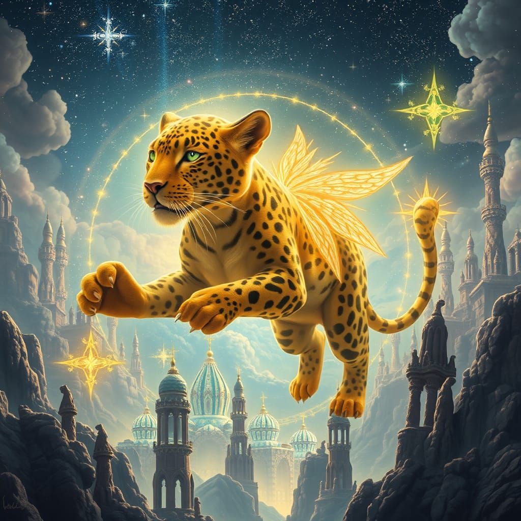 Surreal Star Grazer in Dreamlike Realm