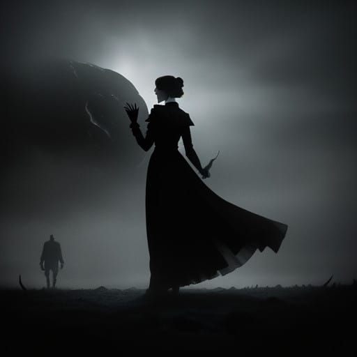 Dark Silhouettes Dance in Moonlit Shadows