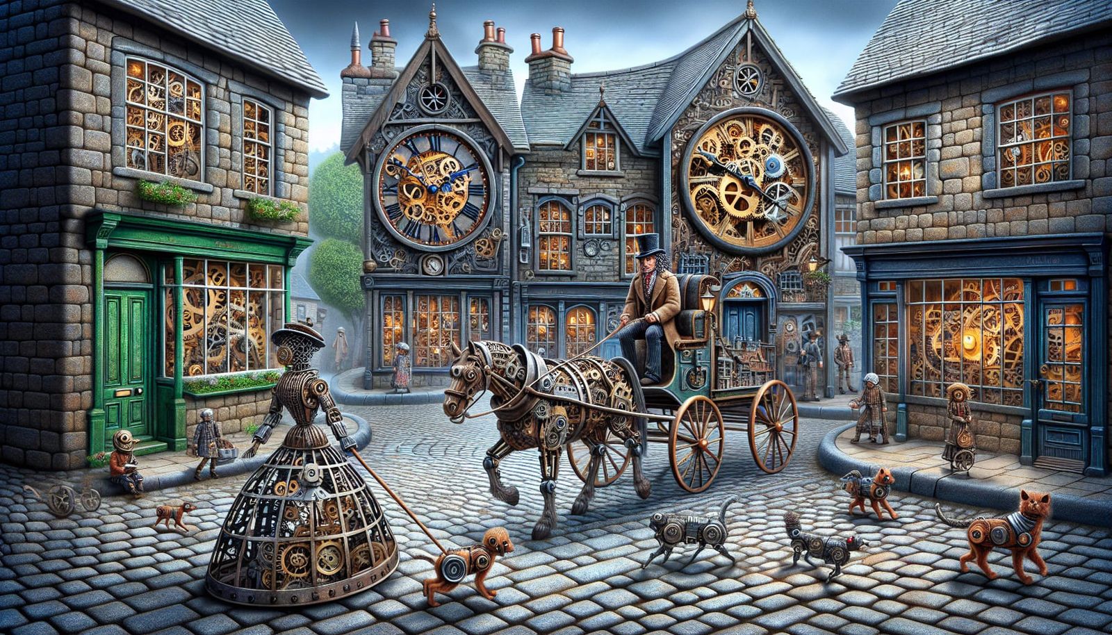 Clockwork Village: A Victorian Gear-Driven Fantasy