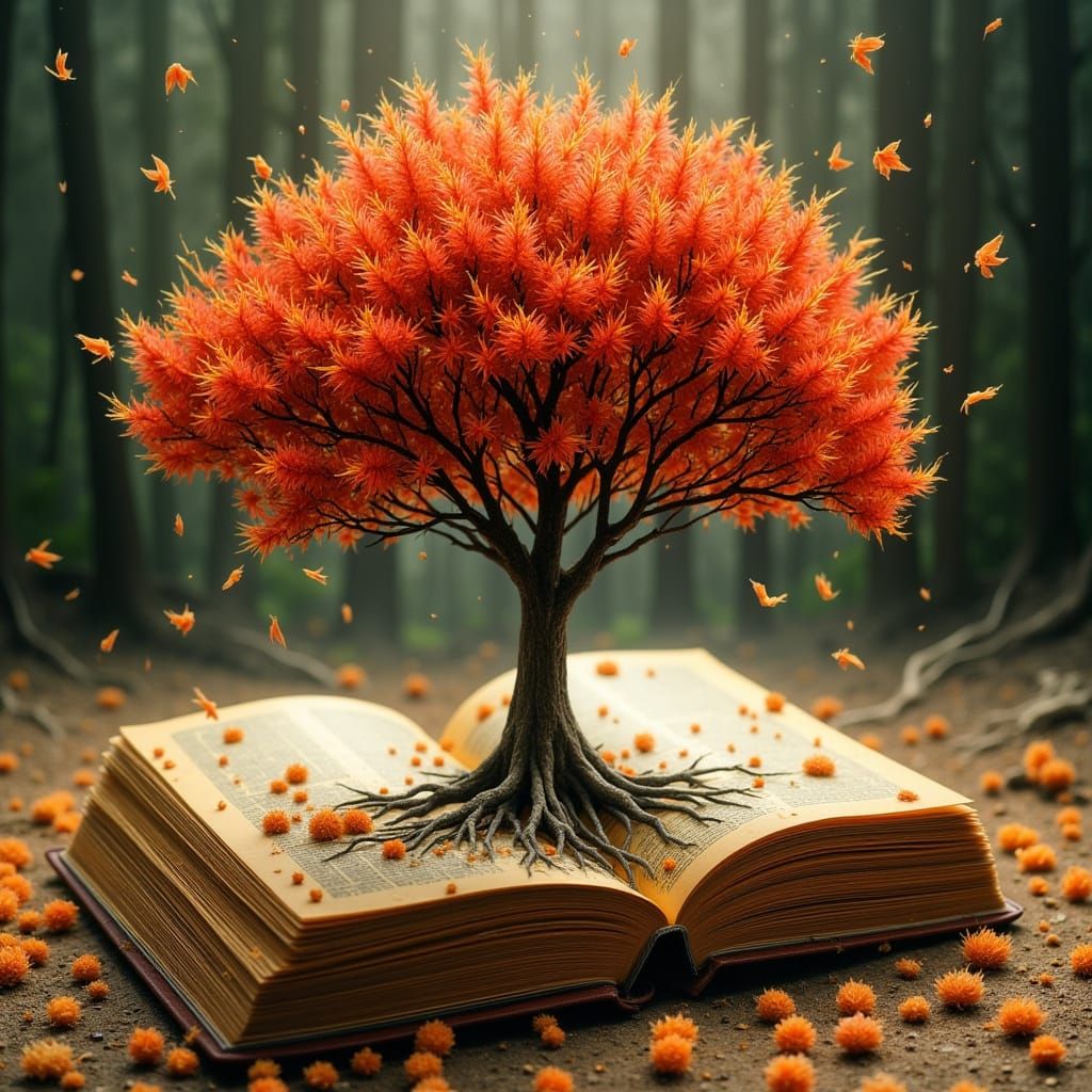 Majestic Tree of Knowledge in Dreamy Landscape