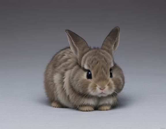 Hyperrealistic Baby Bunny: Hyperdetailed Rendering