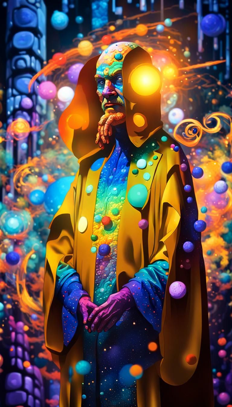 Grotesque Monsters in Spacecore Retrofuturism Style