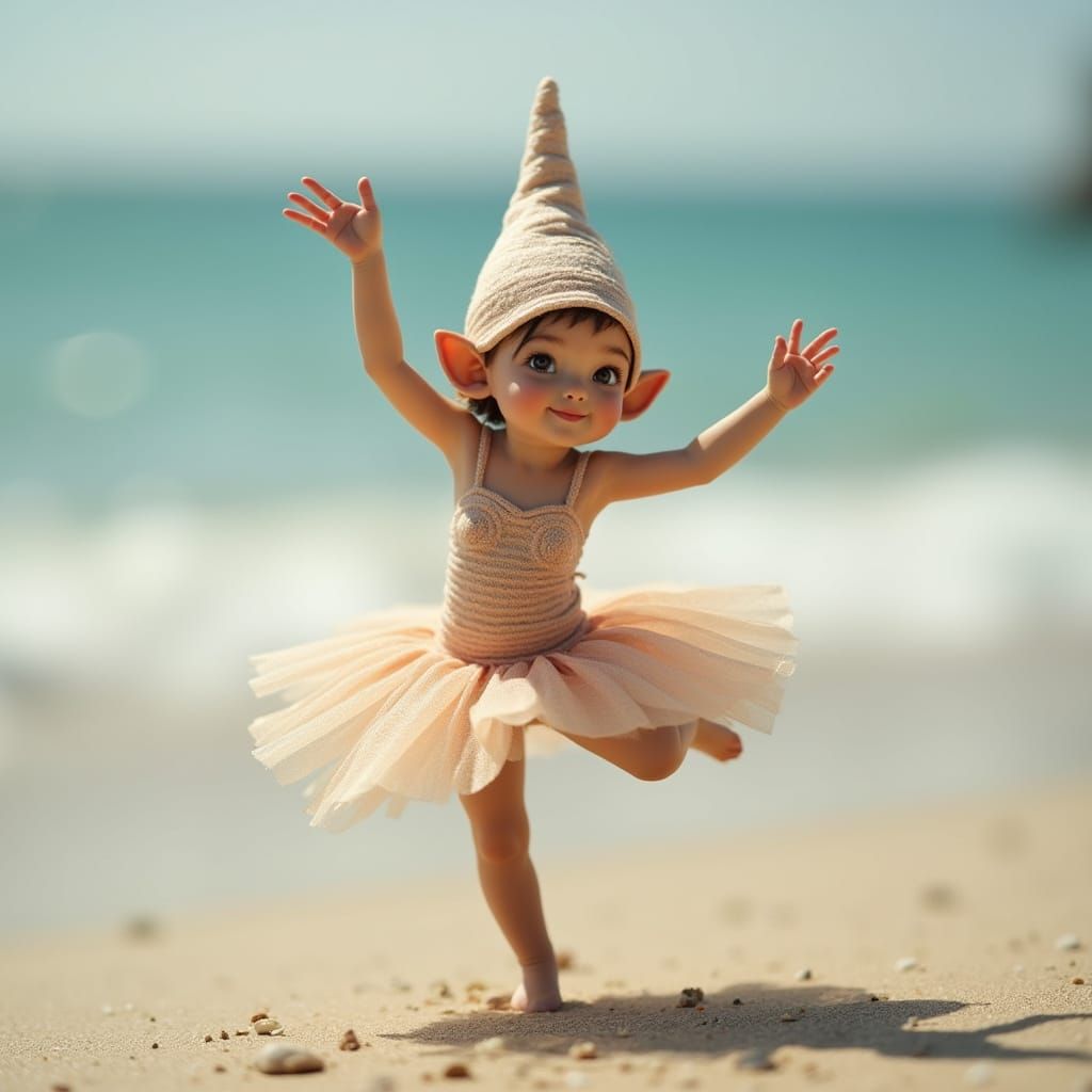 Gnome Ballerina's Magnificent Beach Performance