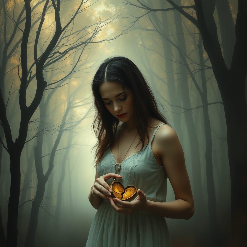 Ethereal Woman in Whispers of the Past