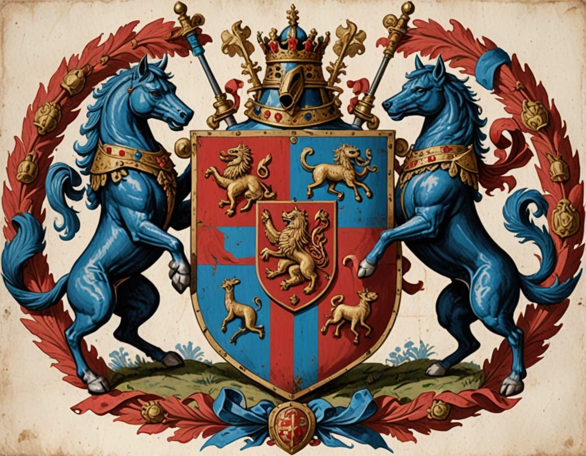 Medieval Heralds Display Rival Family Coats of Arms