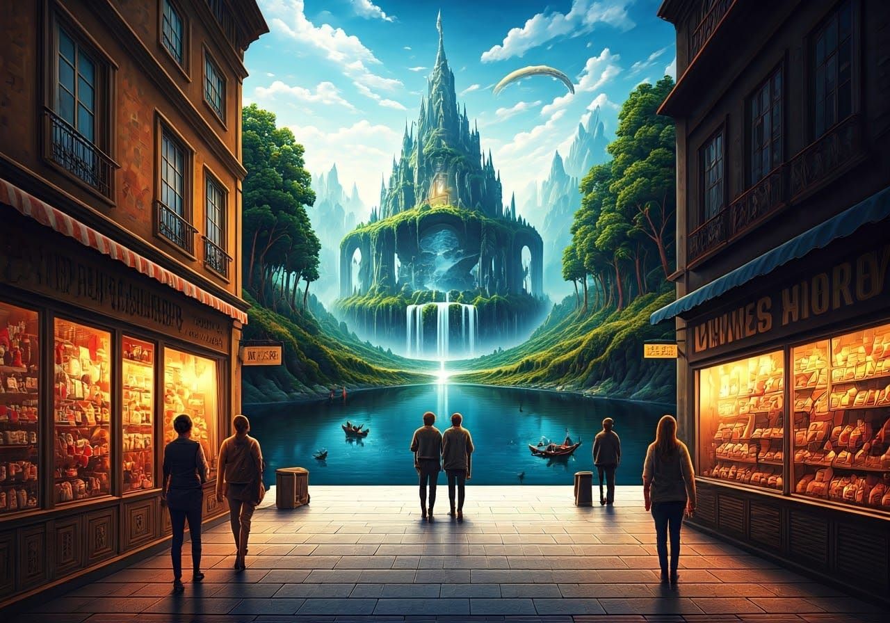 Fantasy Kingdom Optical Illusion Street Art