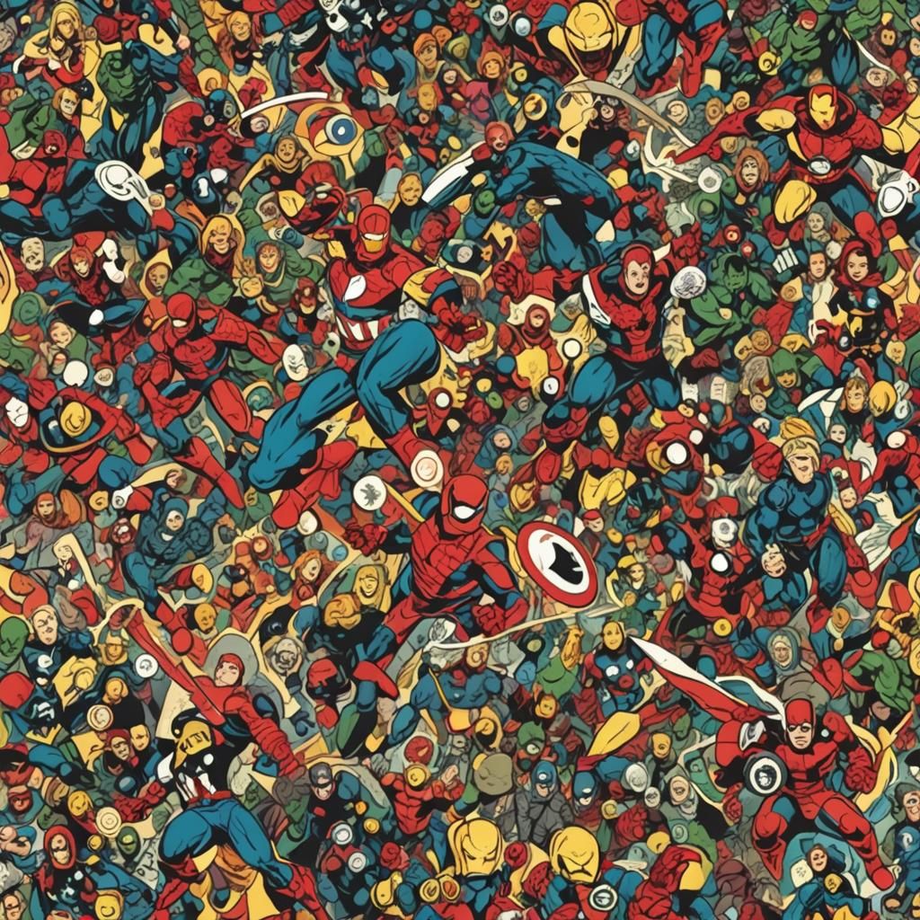 comic book background in the style of "Marvel Superheroes"