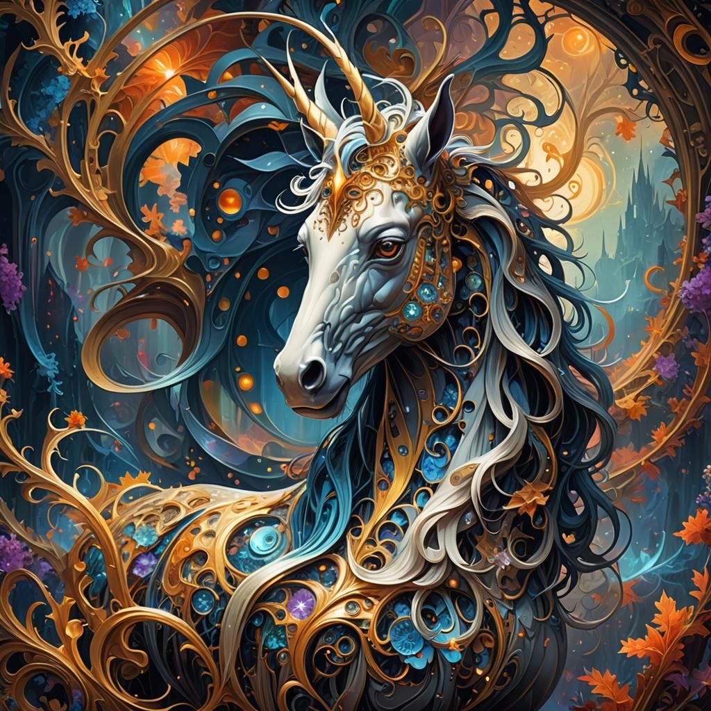 Abstract Biometric Design in Impressionistic Fractal Art