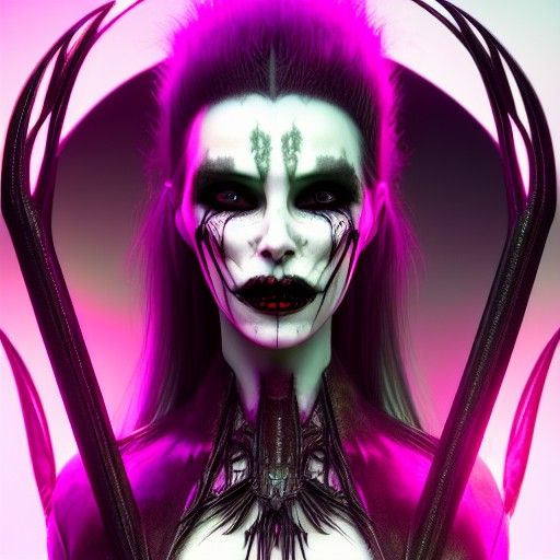 Vampire Queen in Coffin: Baroque Horror Concept Art