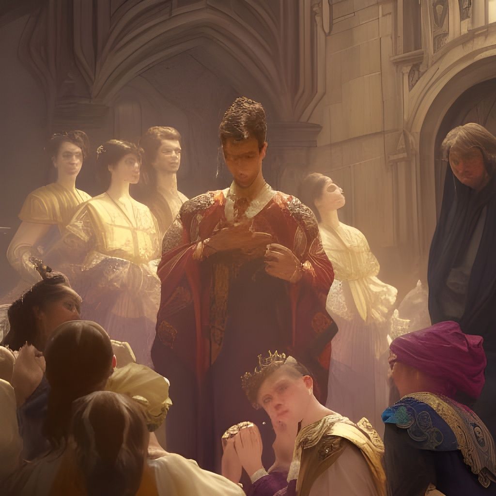 Princes Assemble: Hyperdetailed Portrait in Art Nouveau Styl...