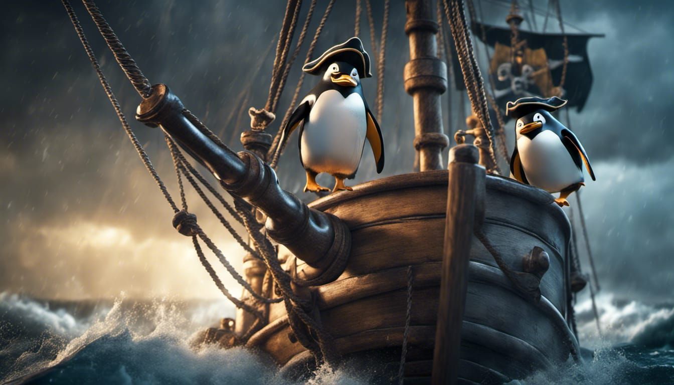 Pirate Penguins Prepare to Plunder Port Pixar.