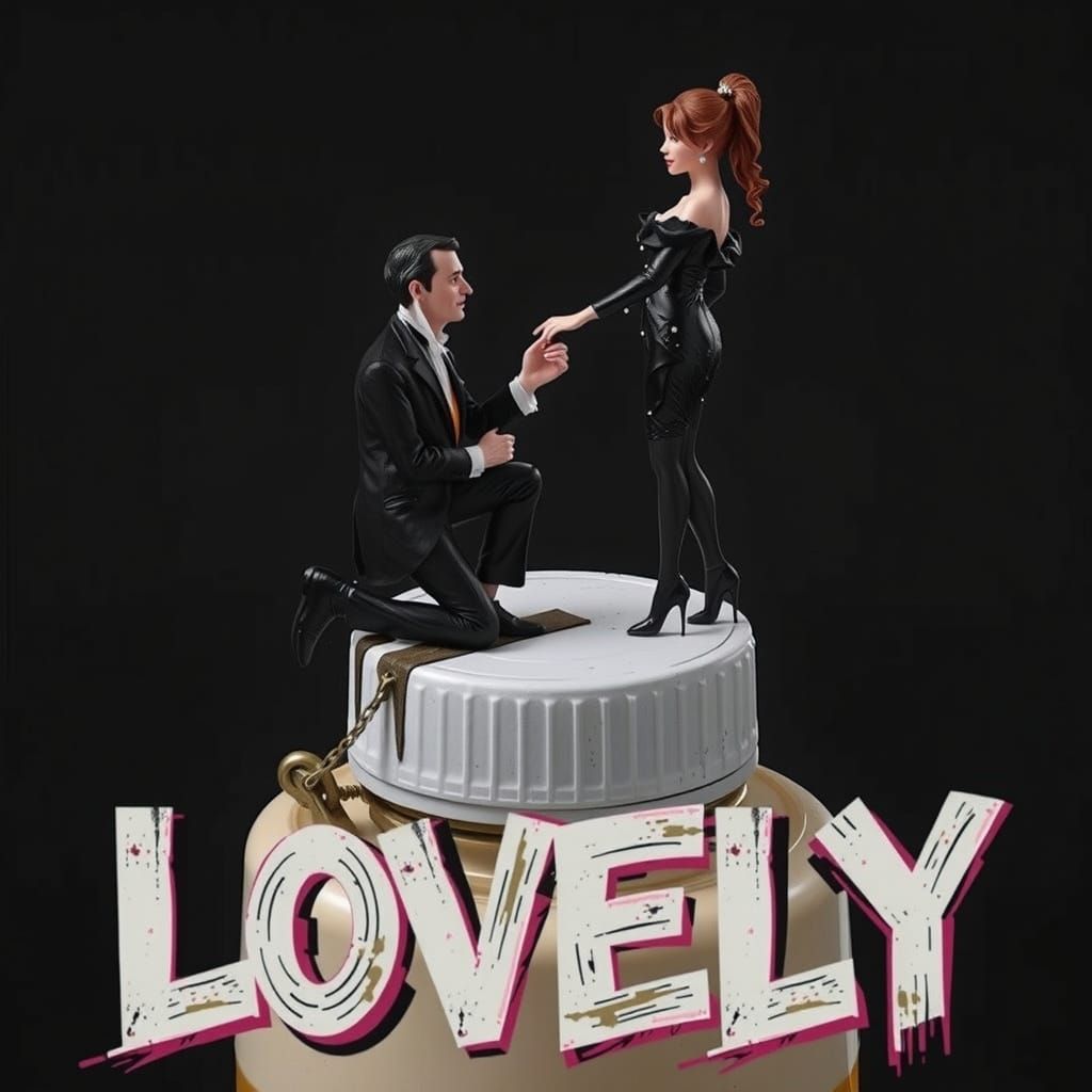 A tiny Victorian era gentleman wearing a Victorian era tuxed...