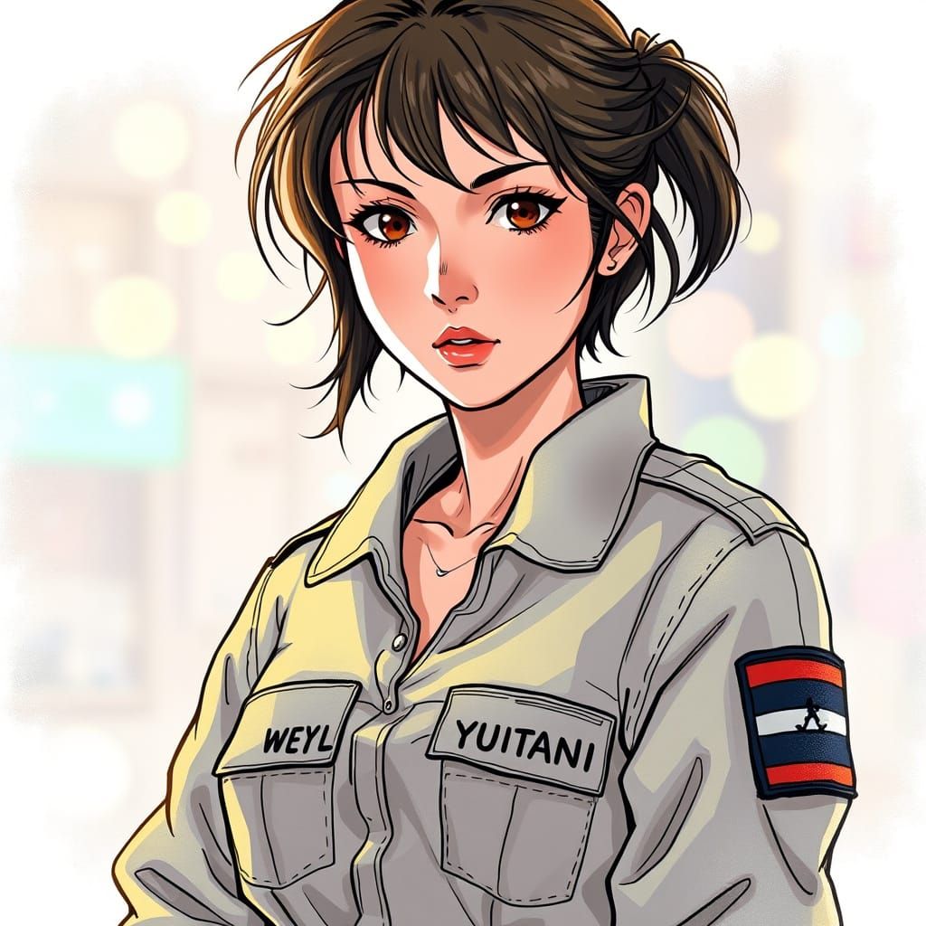 Ellen Ripley in Vibrant Manga Style