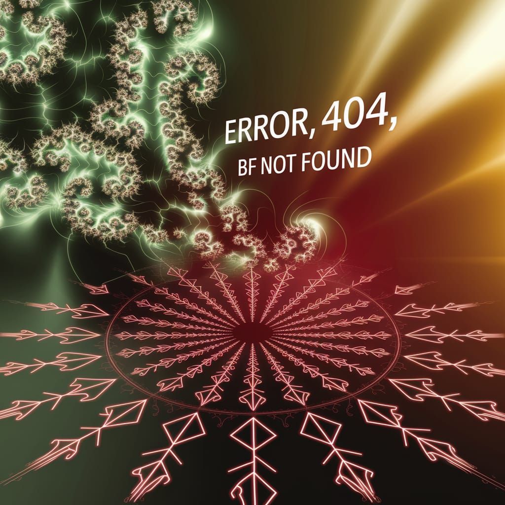 Surreal Techno Mystic Scene with Glowing Fractals and Black ...