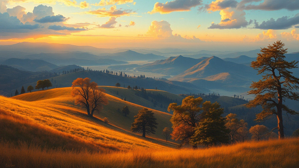 Dreamlike Landscape in Fantastical Realism Style