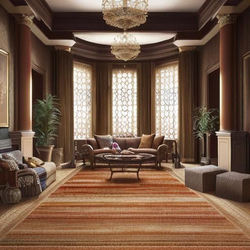 Detailed Carpet Textures in Warm Colors