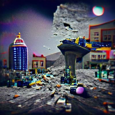 Earthquake Destroys Lunar Cyberpunk City