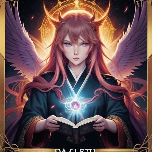 Taylor Swift as Phoenix Tarot Reader in Anime Style