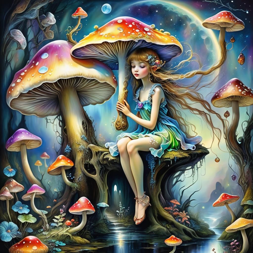 Magical Fairy in Ethereal Moonscape