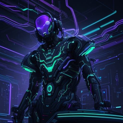 Bioluminescent Brain: A Futuristic Digital Painting