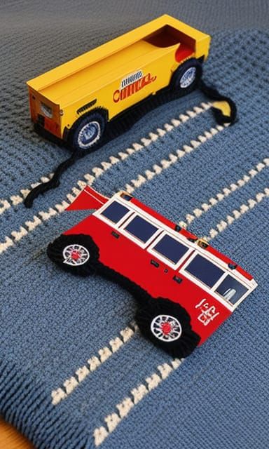 Vintage Garbage Truck Knitting Pattern for Jumper