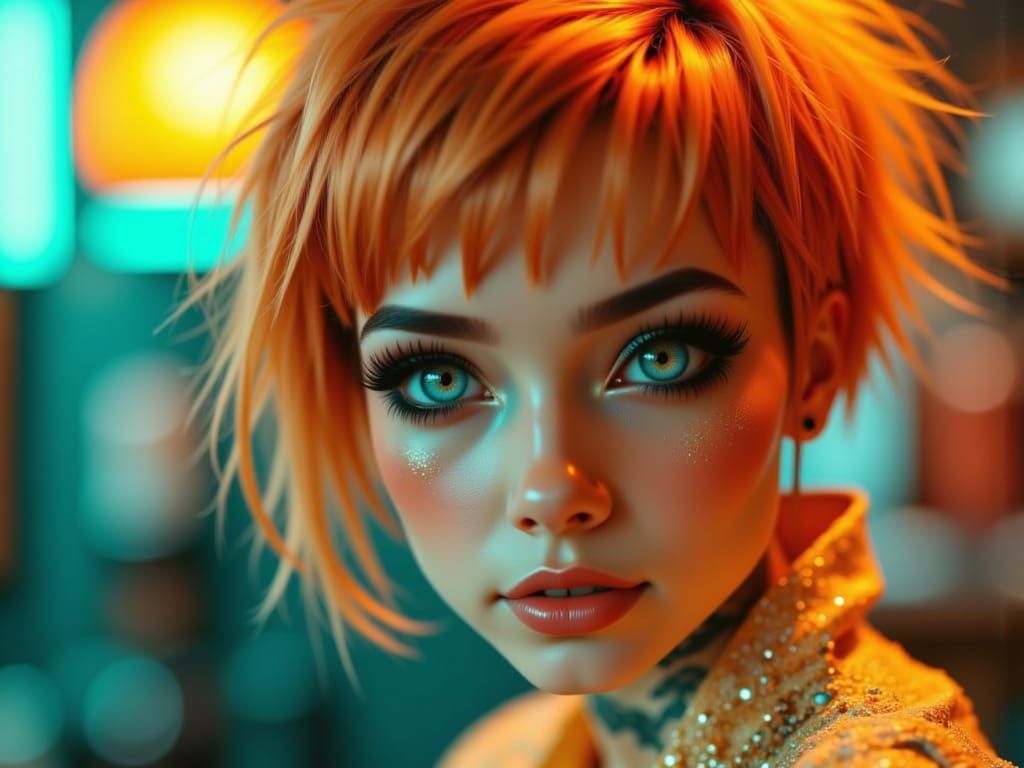 Provocative Lebanese Barber in Whimsical Style